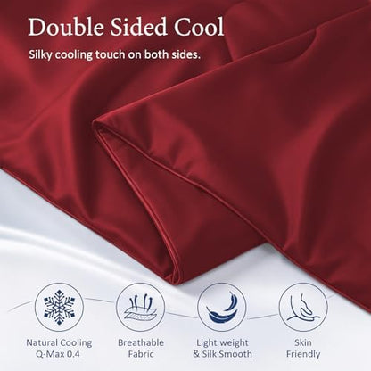 Cooling Comforter for Hot Sleepers, King 106x90, True Red