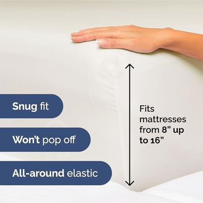Full Size 4 Piece Sheet Set - Ultra Soft & Cooling Sheets - Ivory