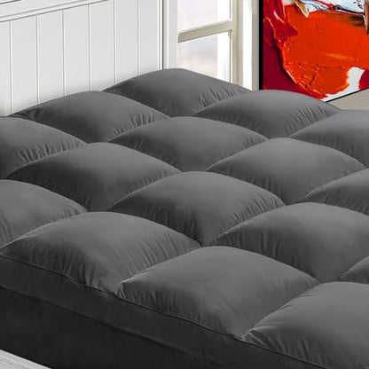 CHOPINMOON Full XL Mattress Topper for Back Pain, Thick Mattress Pad Cover