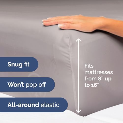 King Size 4 Piece Sheet Set - Ultra Soft & Cooling Sheets - Thistle Purple