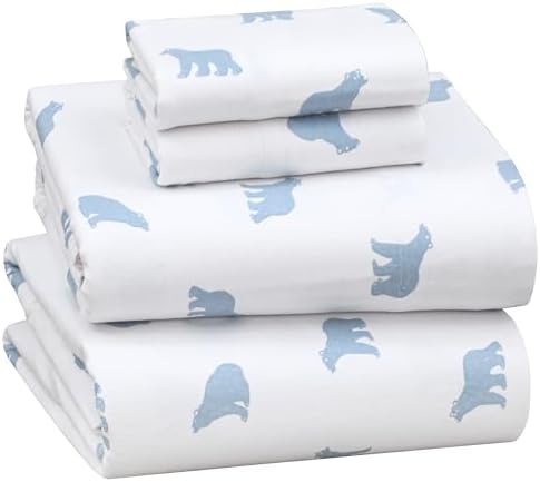 RUVANTI Flannel Sheets Full Size, Happy Cubs