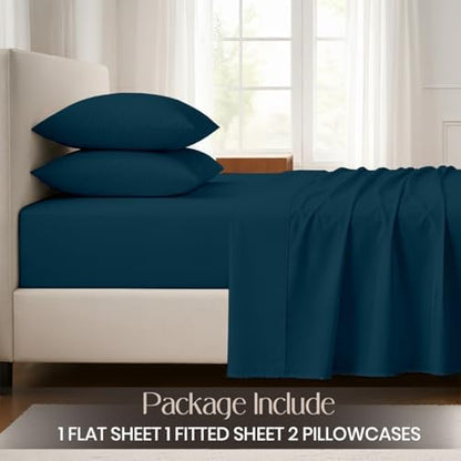 SGI bedding 100% Egyptian Cotton Sheets California King Size – Cooling Sheets, Soft Breathable Teal Bedding, Luxury Bedding, Luxury Hotel Sheet Set, Deep Pocket 16", 4 Piece Set