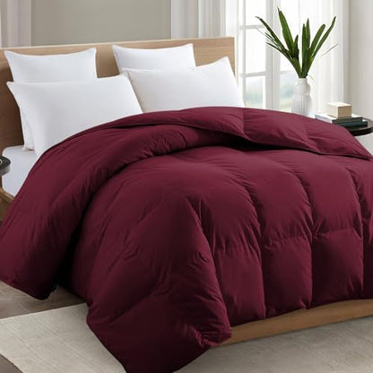 Queen Comforter, All Season Down Alternative Burgundy Duvet Insert