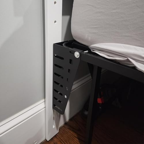 Yuleimy Right Angle Headboard Brackets for Metal Bed Frame, Black, 2 Pack