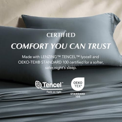 EverGrace Tencel™ Sheet Set, Breathable & Cooling, Full, Stormy Blue