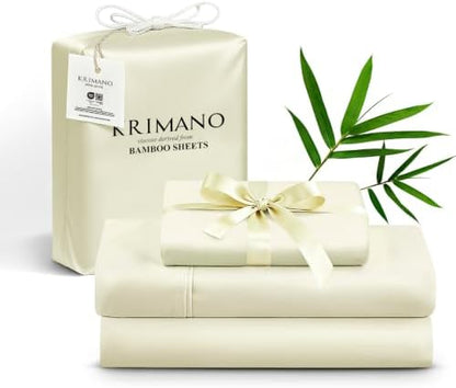 Bamboo Viscose Sheet Set Twin Size, Cooling Sheets Bed Set 3pcs