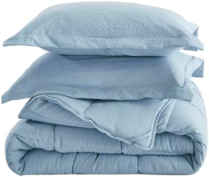 HIG 3pc Blue Twin/Twin XL Bedding Comforter Set Duvet Insert Blanket