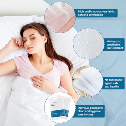 Preboun 5 Sets Disposable Bed Sheets for Travel Queen Size