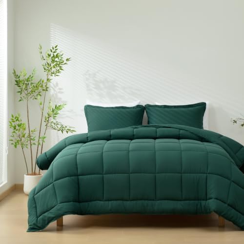 HIG 3pc Emerald King Size Bedding Comforter Set Duvet Insert Blanket