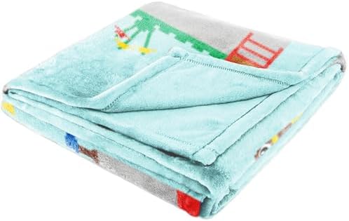 Jay Franco Kids Plush Throw Blanket – Soft & Cozy Fleece Throw for Bedroom & Couch Décor, Official Licensed Product, Blue - LEGO®, 60x90 - Large Blanket