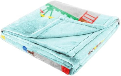 Jay Franco Kids Plush Throw Blanket – Soft & Cozy Fleece Throw for Bedroom & Couch Décor, Official Licensed Product, Blue - LEGO®, 60x90 - Large Blanket