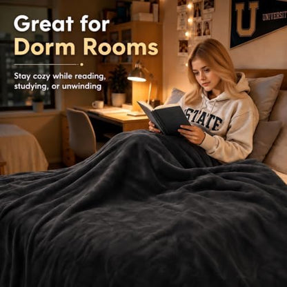Electric Heated Blanket Full Size 72"x84", Black