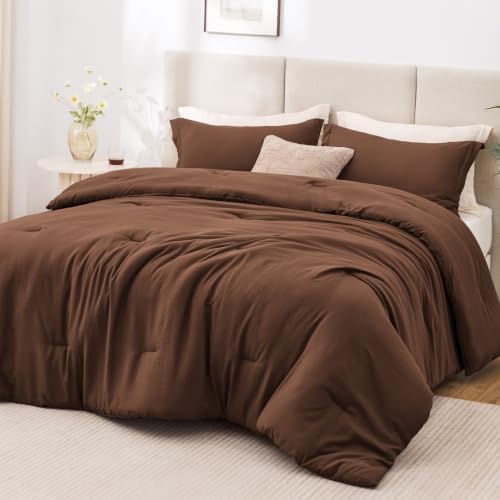 Love's cabin Brown Twin/Twin XL Comforter Set, 2-Piece Prewashed Bed Set