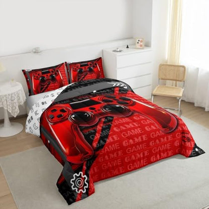 Feelyou Gamer Comforter Set Queen Size Game Controller Comforter for Kids