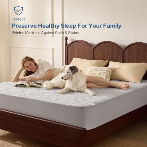 BEDLORE Waterproof Mattress Protector, California King Size Mattress Pad