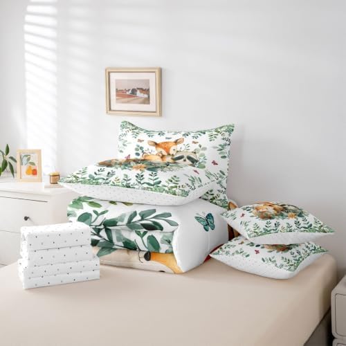 Erosebridal Cartoon Animals 7 Pieces Bedding Set Queen Size