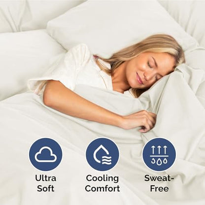 Full Size 4 Piece Sheet Set - Ultra Soft & Cooling Sheets - Ivory