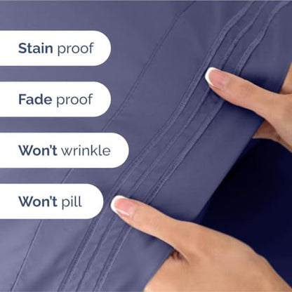 Full Size 4 Piece Sheet Set - Ultra Soft & Cooling Sheets - Twilight Purple