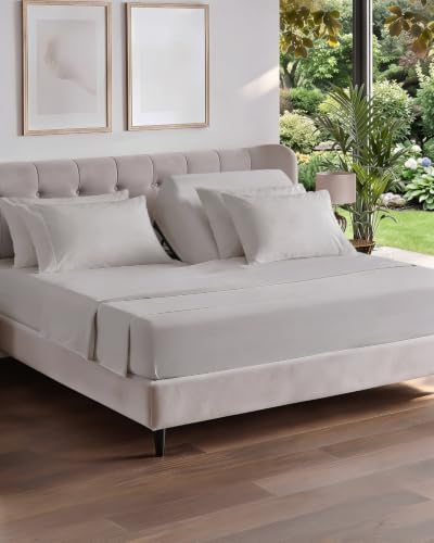 Flex Top Split Head King 6 Piece Sheet Set - Soft & Cooling - Light Grey