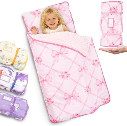 Primlect Toddler Nap Mat with Pillow, Thickened Extra Large Sleeping Bag