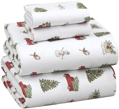 RUVANTI Flannel Sheets King Size, Holiday Haul