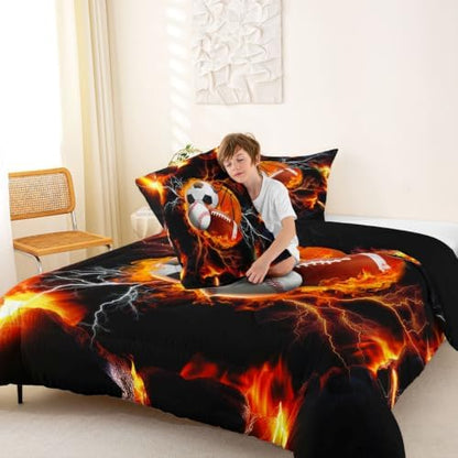 Erosebridal 3D Sports Print Bedding Sets Queen -