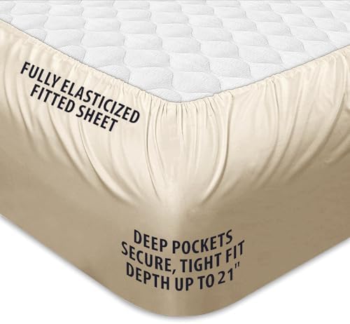 COONP King Mattress Topper, Extra Thick Pillow Top Mattress Pad Cover