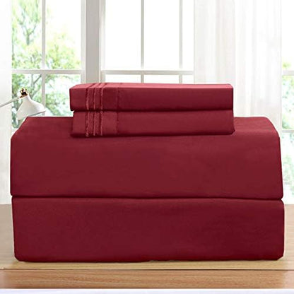 Luxurious Pillowcases on Amazon! Elegant Comfort 1500 Thread Count Wrinkle,Fade and Stain Resistant 2-Piece Pillowcases, King Size - Burgundy
