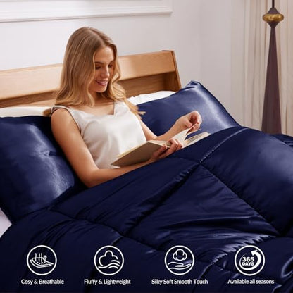 Whale Flotilla 3-Piece Reversible Silky Soft Breathable King Comforter Set