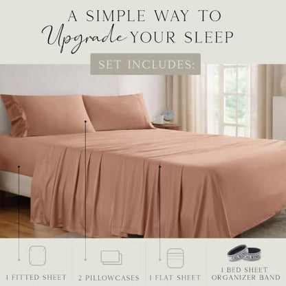 KARISSA MAE Luxury Bamboo Viscose California King Size Sheet Set