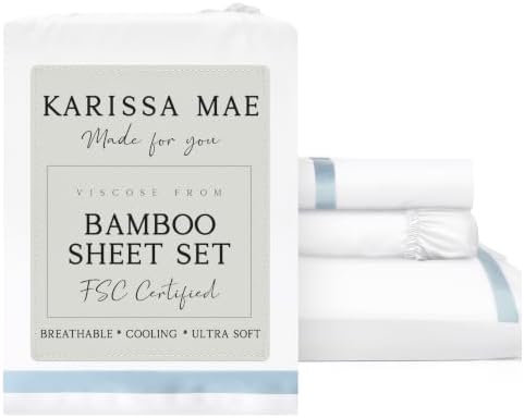 KARISSA MAE Luxury Bamboo Viscose Twin Size Sheet Set