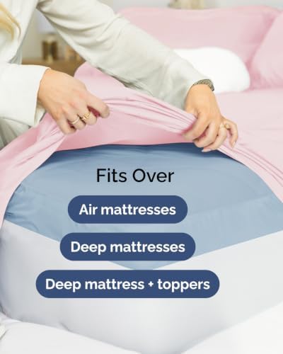 Extra Deep Flex Top Split Head King Sheet Set - 6pc Bed Sheets - Lavender