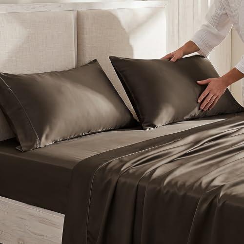 EverGrace Tencel™ Sheet Set, Breathable & Cooling, King, Espresso Brown