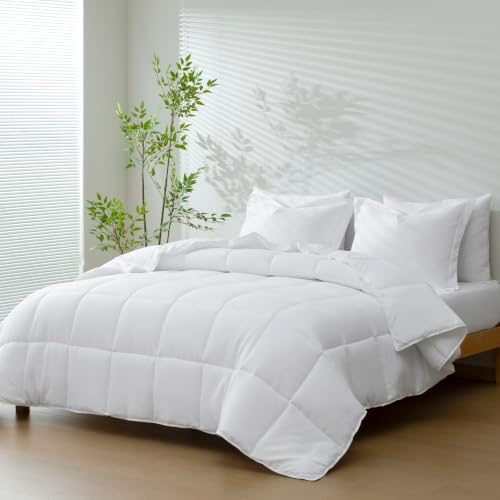 HIG 3pc White King Size Bedding Comforter Set Duvet Insert Blanket