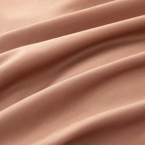SAPHREAS Duvet Cover Set King Size 100% Organic Cotton Mocha Mousse, 3 Pcs Soft Bedding Comforter Cover with Zipper Closure & Corner Ties, Comforter Not Included