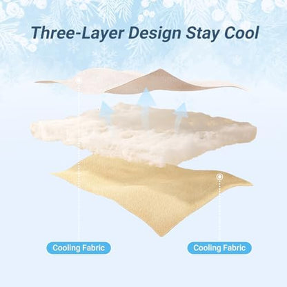 Cooling Comforter Twin Size, Double Sided Cooling Blankets for Hot Sleepers, Soft Breathable Lightweight Summer Cooling Comforter for Night Sweats Absorbs Body HEA