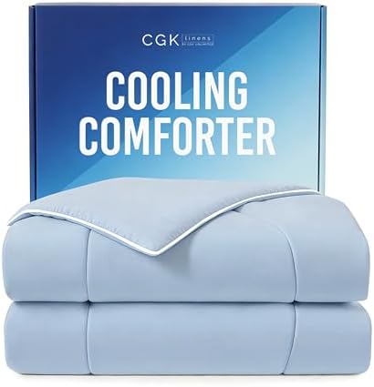 Cooling Comforter Twin Size - Cooling Summer Blanket - 60x90 (Sky Blue)