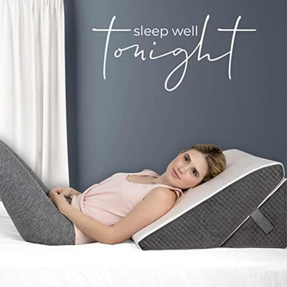 Kolbs Memory Foam Adjustable Bed Wedge Pillow - Wedge Pillow Set for After Surgery - 9 x 12 inch Height Chic Jacquard Cover Multi Use for Sleeping and Acid Reflux