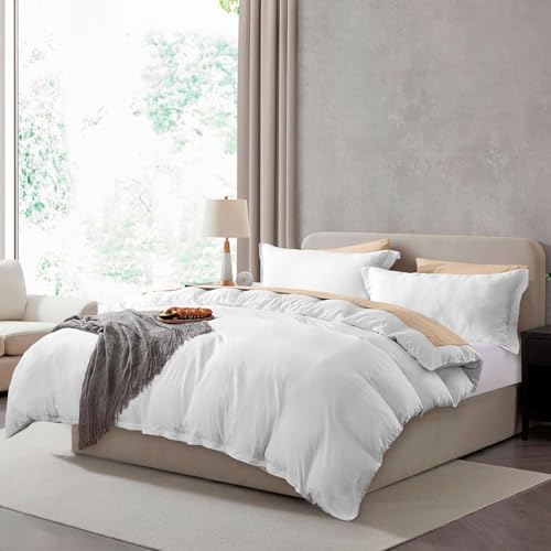 Hearth & Harbor Prewashed California King Duvet Cover Set, White