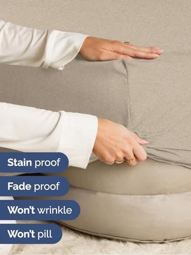 CGK Linens Deep Twin XL Fitted Sheet - Dorm Essentials - Heathered Beige