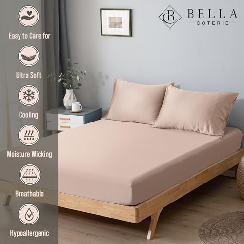 Bella Coterie | Luxury Bamboo Viscose Cal King Size Fitted Sheet Only