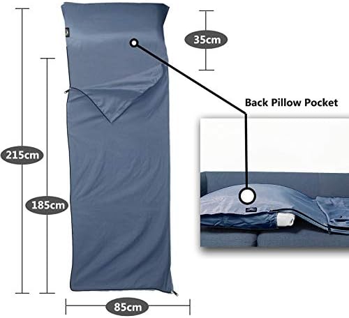 Frelaxy Sleeping Bag Liner, XL Travel Sheet for Camping, Hotels and Hostels