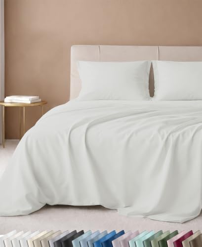 California Design Den 600 Thread Count Twin Size Bed Sheets, 3 Pc Set
