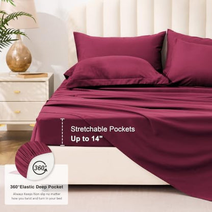 Love's cabin Plaid Twin XL Comforter Set, Burgundy