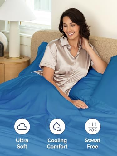 CGK Linens Extra Deep Twin Fitted Sheet - Fitted Sheet Only - Royal Blue