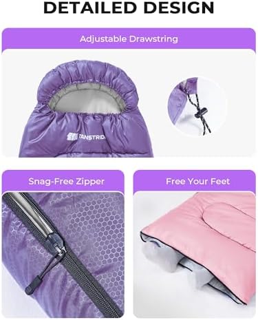 Sleeping Bags for Adults,Compact Lightweight Backpacking Sleeping Bag with Compression Sack for Youth, Camping Essentials Gearfor Hiking Travel Climbing Outdoor&Indoor Use