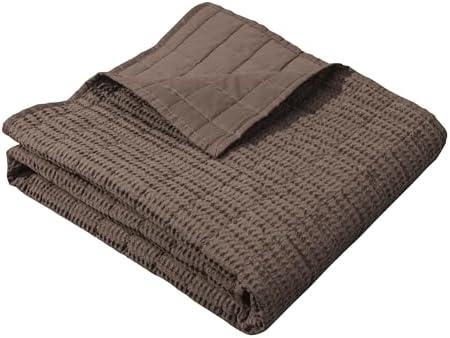 Levtex Home Cloud Waffle - Throw - Waffle Textured - Cocoa - Throw (50x60in.) - Cotton