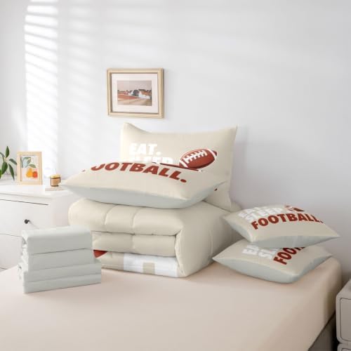 Erosebridal Football Comforter Set with Sheets 7 Piece King