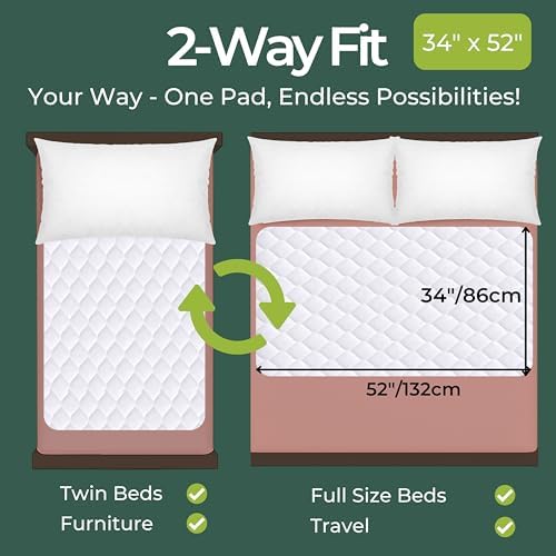 Hygge Sheets®️ Organic Washable Incontinence Bed Pads No Tucks - 52"x34"