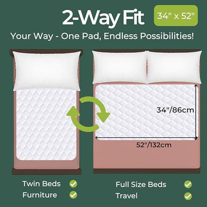 Hygge Sheets®️ Organic Washable Incontinence Bed Pads No Tucks - 52"x34"